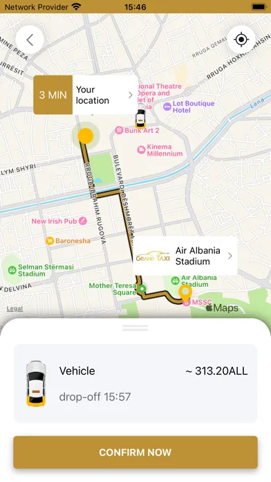 Tangkapan skrin Grand Taxi Tirana