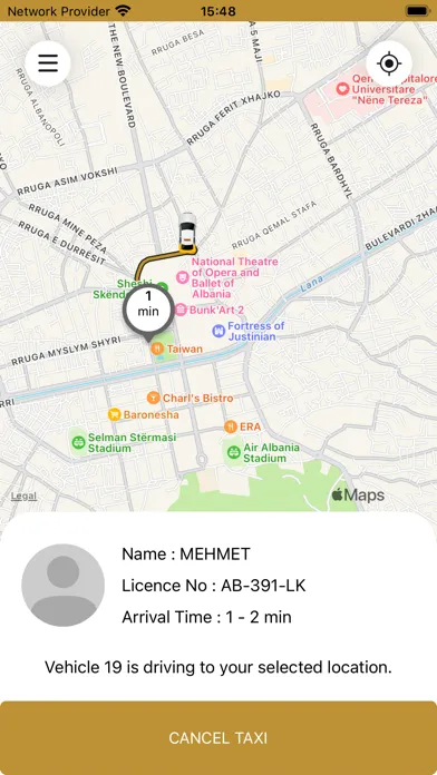 Tangkapan skrin Grand Taxi Tirana