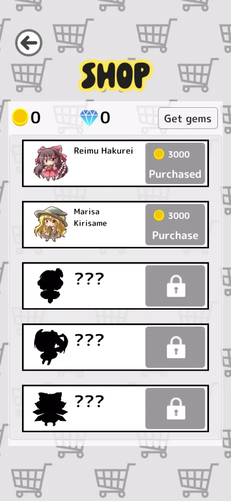 Capturas de pantalla de Touhou Reversi