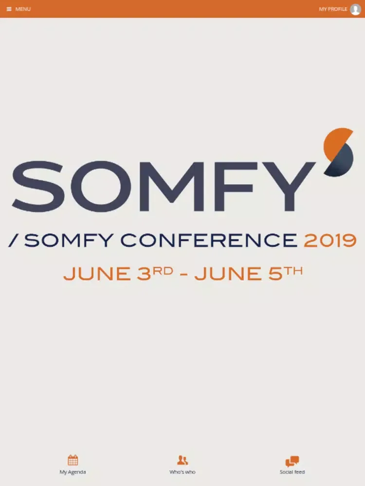 Zrzuty ekranu Somfy Conference 2019 iPad 