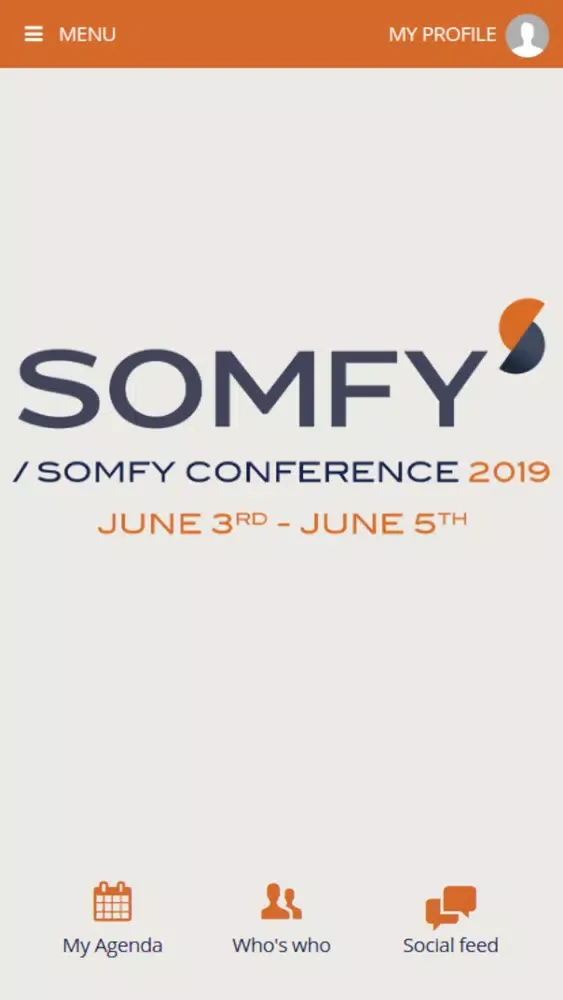 Zrzuty ekranu Somfy Conference 2019