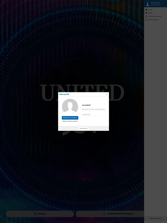 Tangkapan layar UNITED IN JOY iPad 