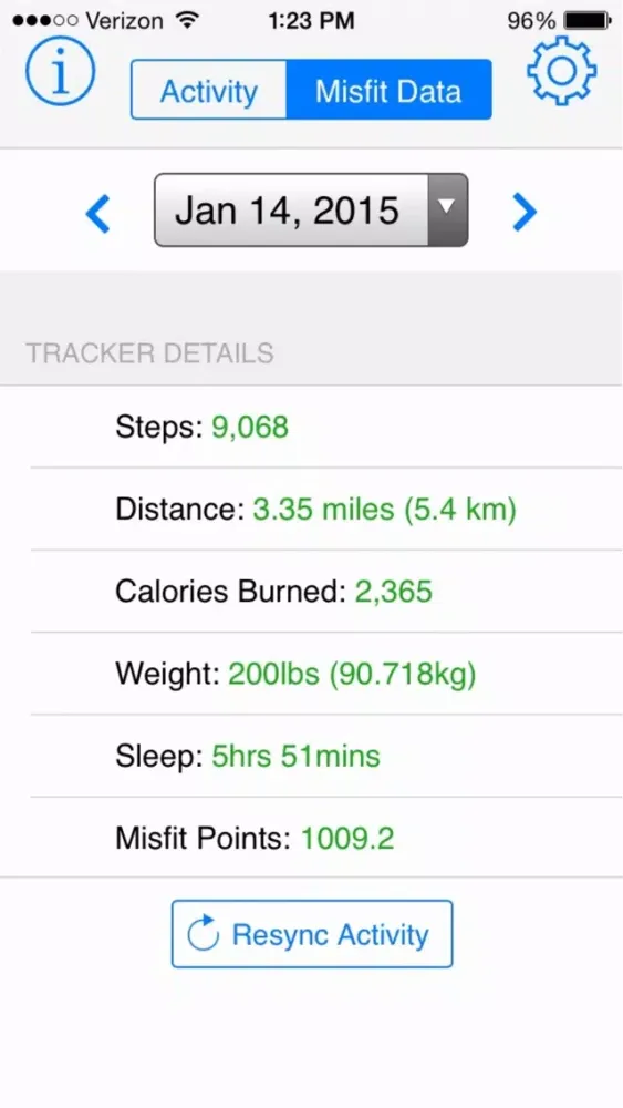 Скриншоты MisfitWatchr - Advanced Misfit Activity Tracker