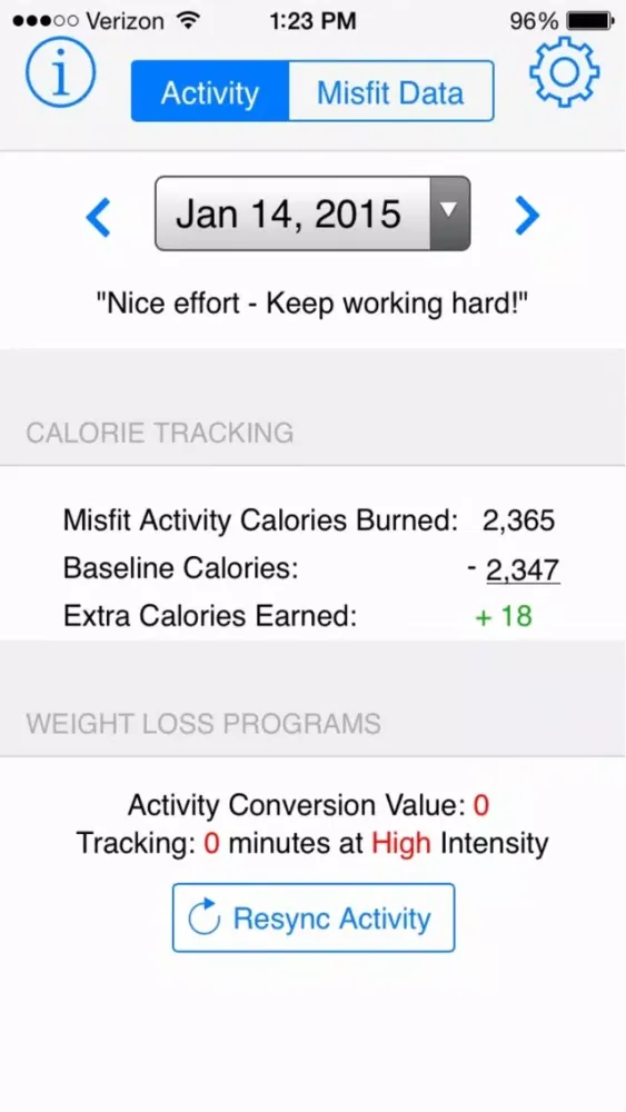 Скриншоты MisfitWatchr - Advanced Misfit Activity Tracker