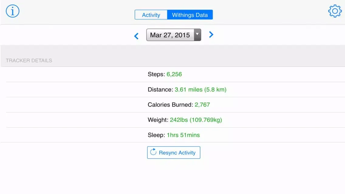 WitFitWatchr: Advanced Withings Activity Tracker应用截图