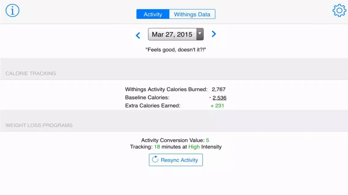 WitFitWatchr: Advanced Withings Activity Tracker应用截图