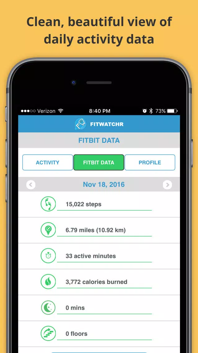 Captures d'écran de Fitwatchr