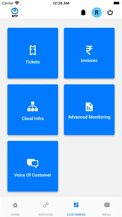 Tangkapan layar NTT India Mobile App