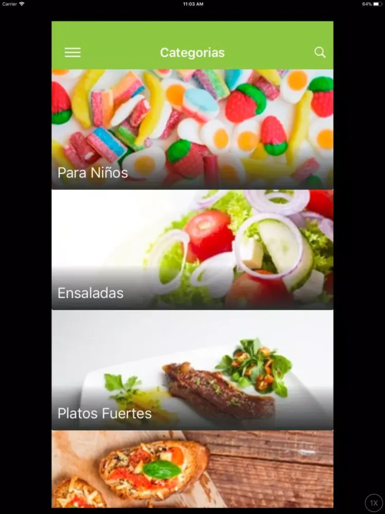 Tangkapan layar Cocina al Día iPad 