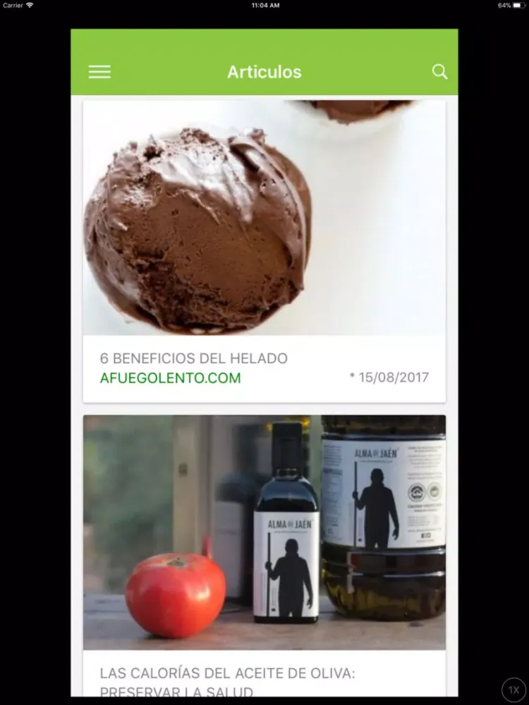 Tangkapan layar Cocina al Día iPad 