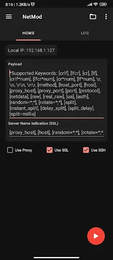 NetMod VPN Client (V2Ray/SSH) Screenshots