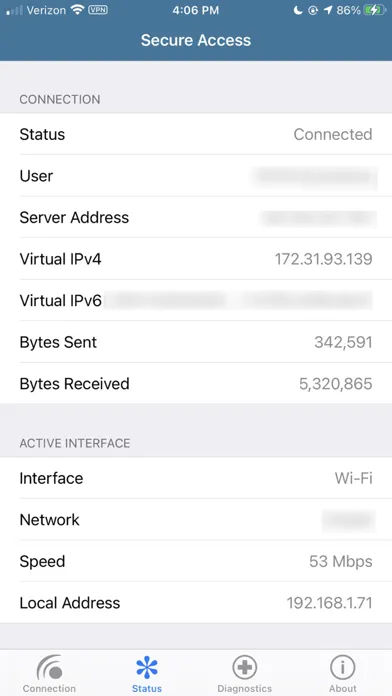 Ảnh chụp màn hình của Absolute Secure Access