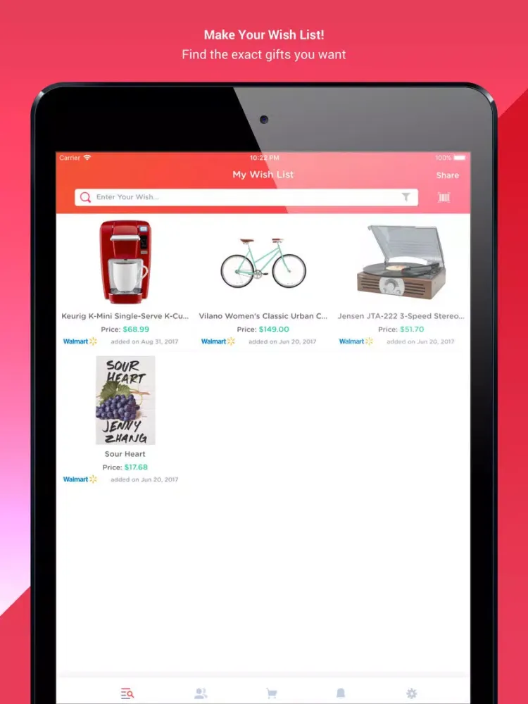 ภาพหน้าจอของ Wishworks: Build Wish Lists iPad 