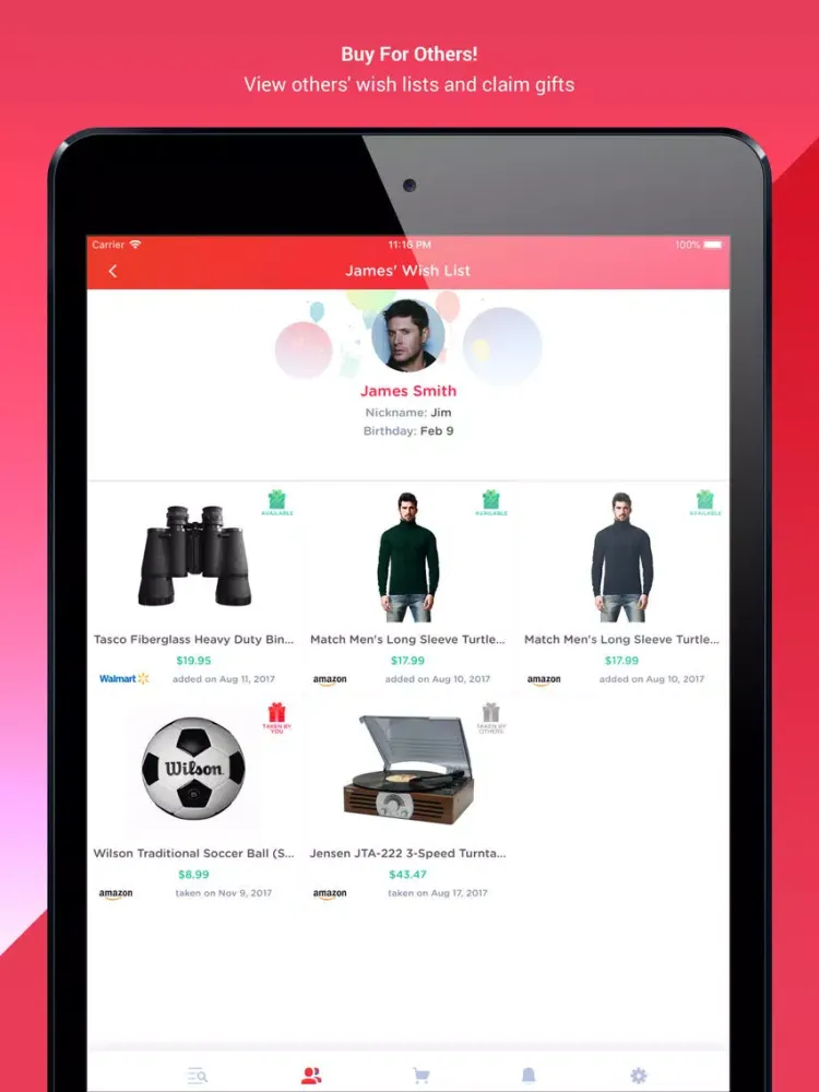 ภาพหน้าจอของ Wishworks: Build Wish Lists iPad 