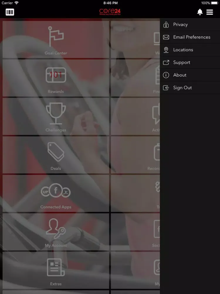 Screenshot di Core 24 iPad 