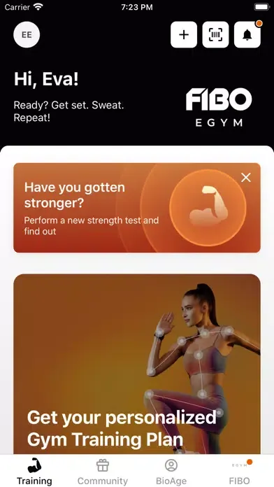 Zrzuty ekranu EGYM FIBO