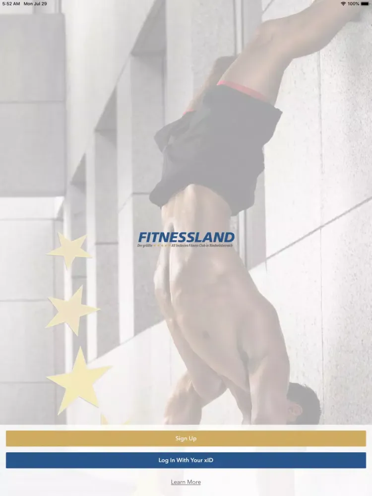 Ảnh chụp màn hình của Fitnessland APP iPad 