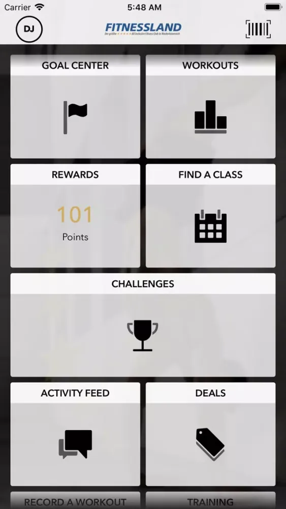 Ảnh chụp màn hình của Fitnessland APP