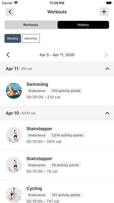 Captures d'écran de MY FITNESS PROJECT