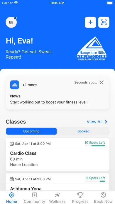 Hampshire Hills Athletic Club Screenshots