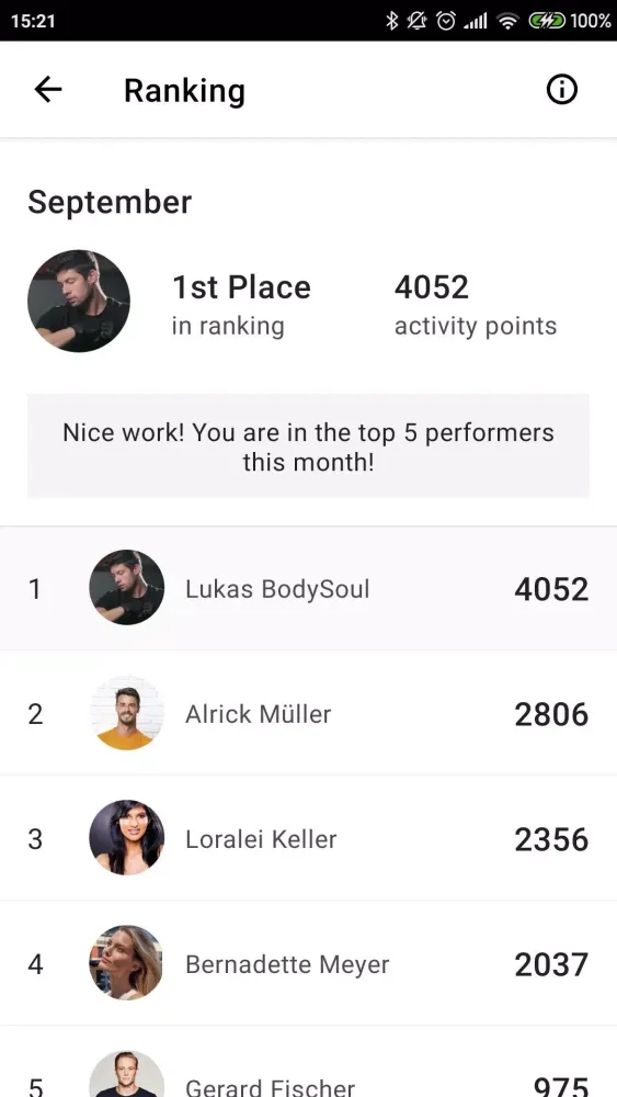 Tangkapan skrin body + soul Fitness