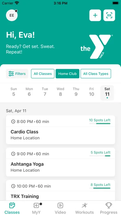Zrzuty ekranu YMCA of the Triangle Fitness