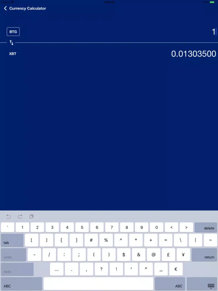 تصاویر Bitcoin Gold (BTG) Price iPad 