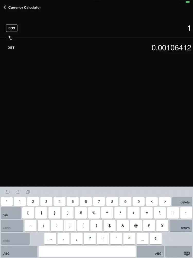 Zrzuty ekranu EOS Price iPad 