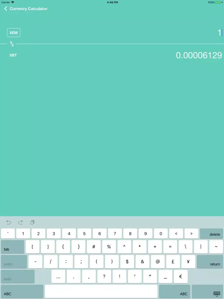 NEM Price - XEM iPad  Ekran Görüntüleri