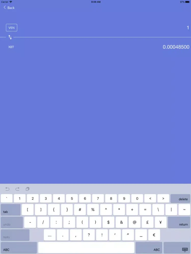 VeChain Price - VEN iPad  स्क्रीनशॉट