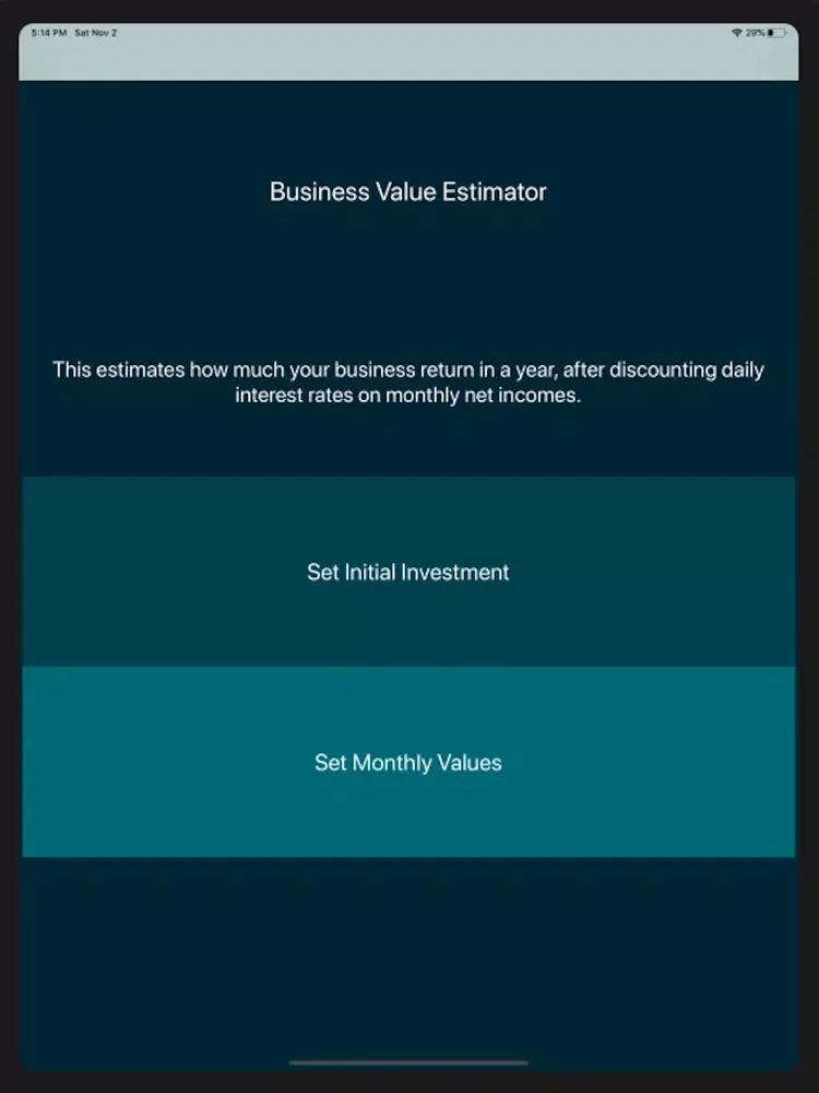 Скриншоты Value Estimator iPad 