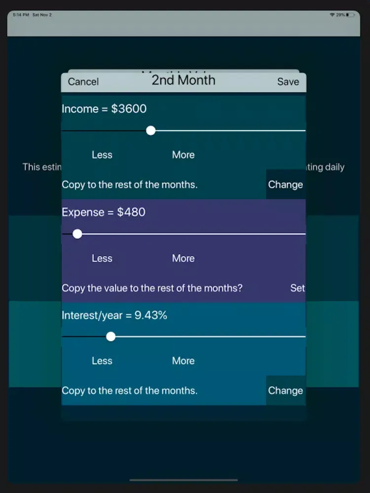 Скриншоты Value Estimator iPad 
