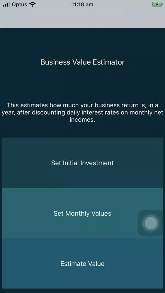 Скриншоты Value Estimator