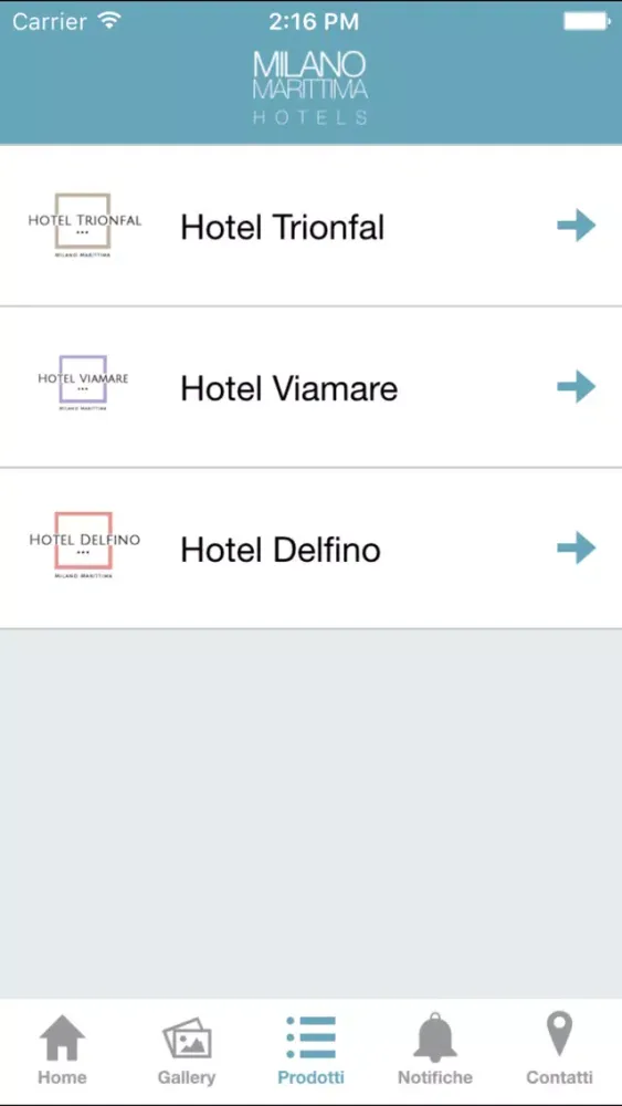 Tangkapan skrin MiMa Hotels