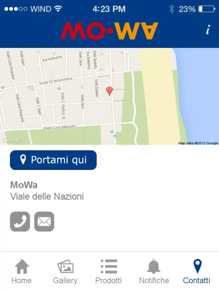 Tangkapan layar Mo.Wa iPad 