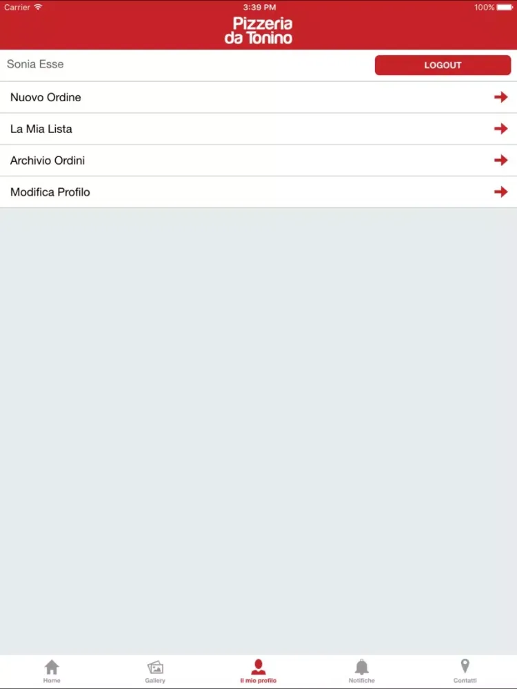 Pizzeria Tonino iPad 应用截图