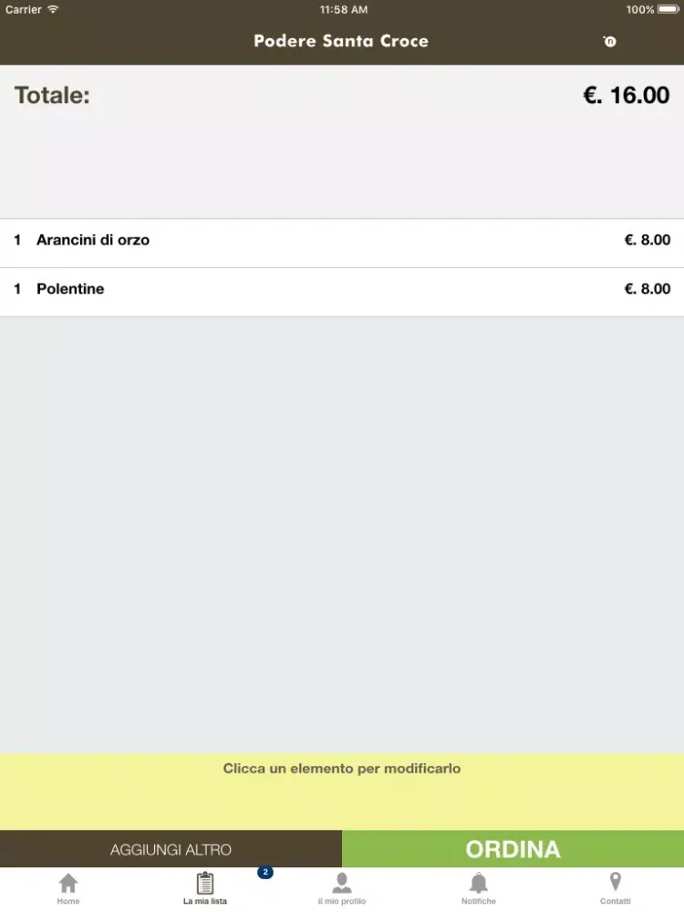 Tangkapan layar Podere Santa Croce iPad 