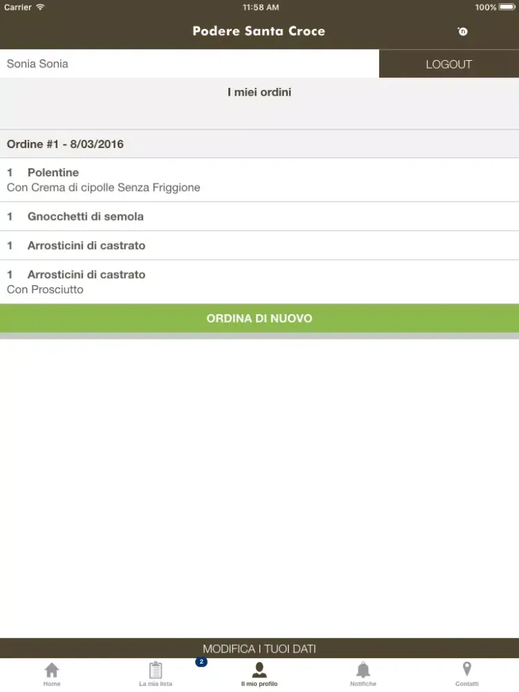 Tangkapan layar Podere Santa Croce iPad 