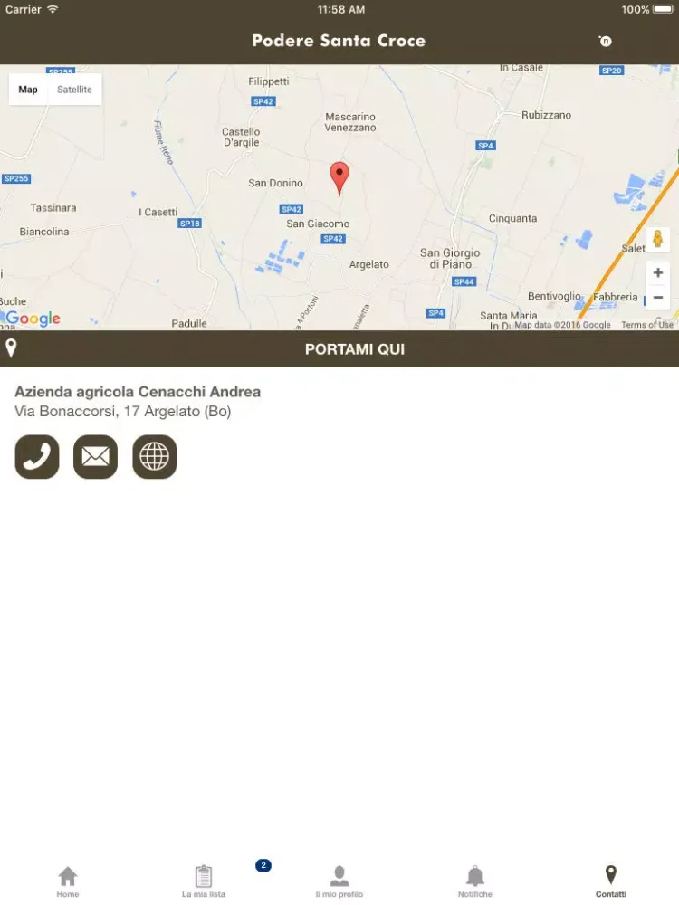Tangkapan layar Podere Santa Croce iPad 