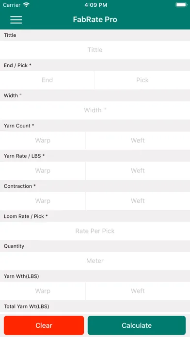 FabRate - Textile Calculator سکرین شاٹس