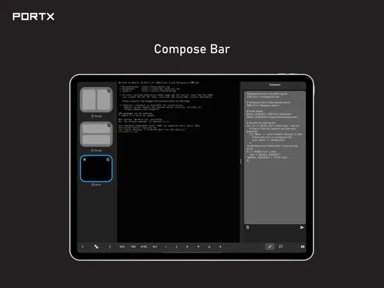 Скриншоты PortX - SSH, SFTP Client iPad 