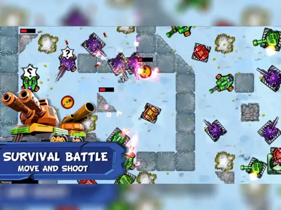Ảnh chụp màn hình của Tank Battles 2D iPad 