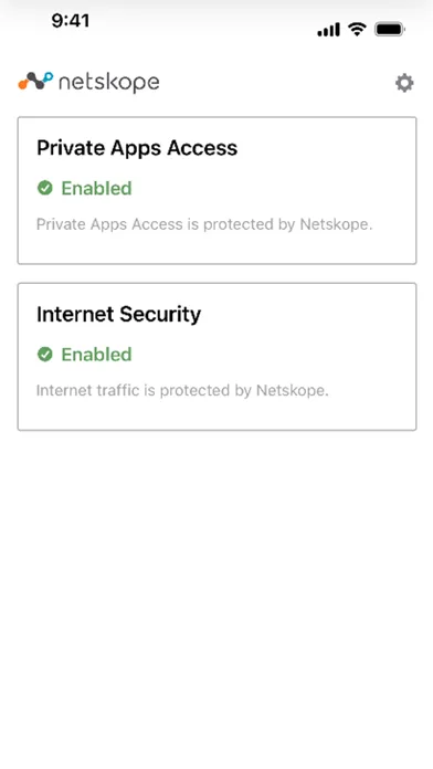 ภาพหน้าจอของ Netskope Client