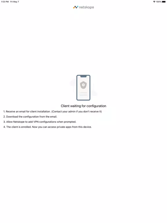 Netskope Client(Deprecated) iPad 應用截圖