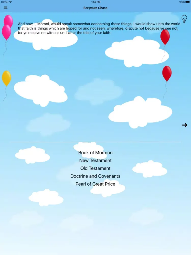 LDS Scripture Balloon Pop iPad  سکرین شاٹس