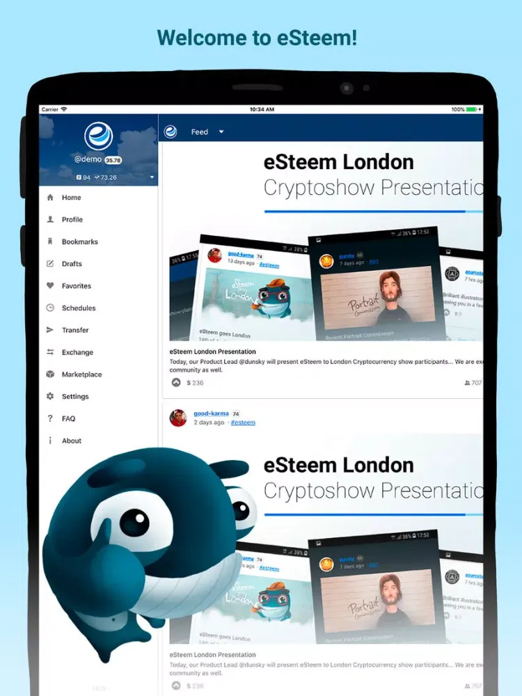 eSteem Mobile iPad 應用截圖