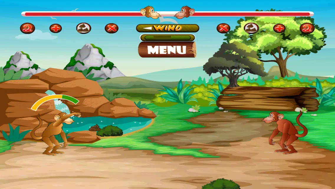 Angry Monkey Mud Toss Fight Screenshots