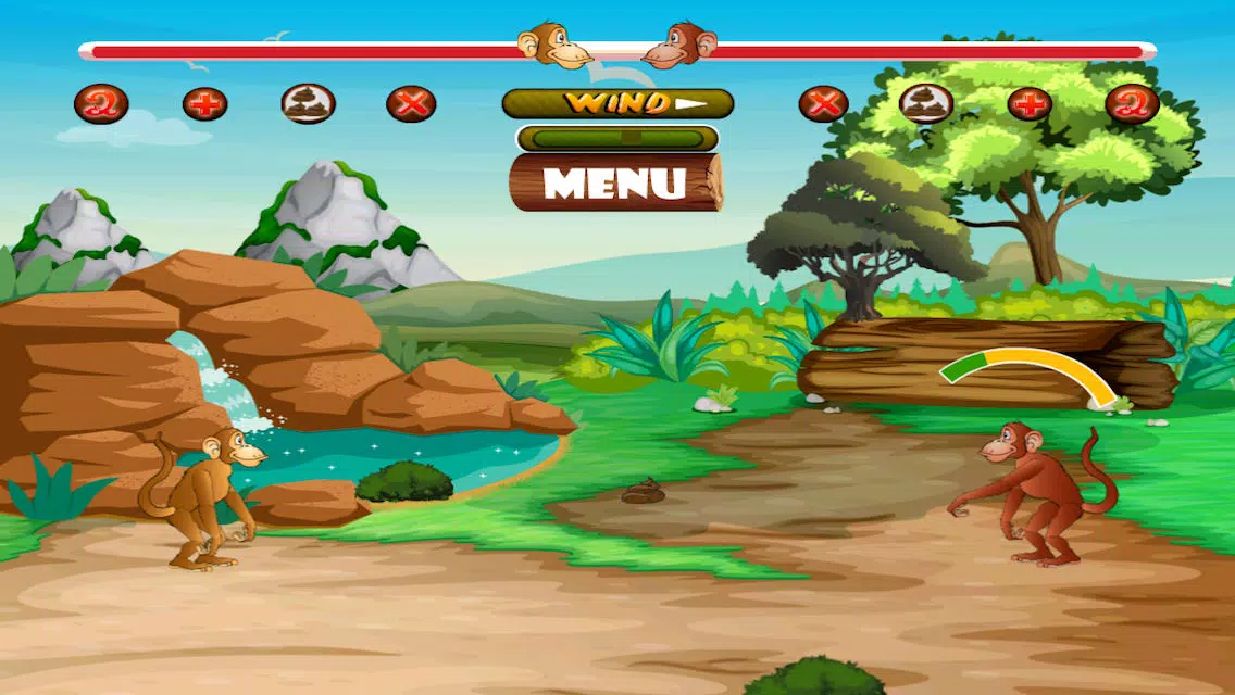 Angry Monkey Mud Toss Fight Screenshots