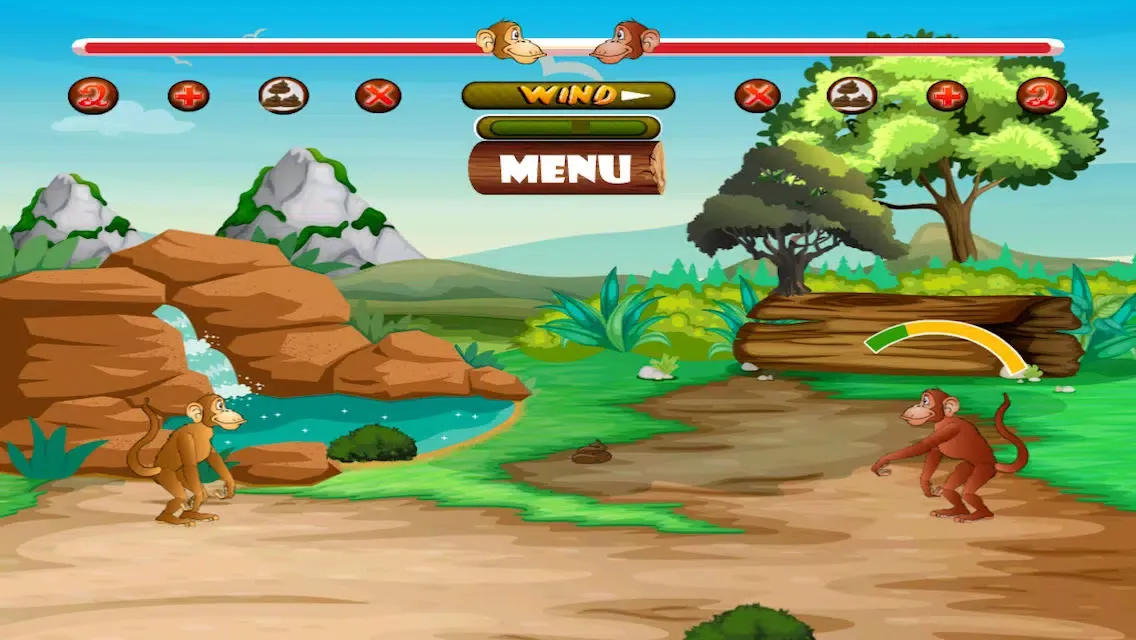 Angry Monkey Mud Toss Fight स्क्रीनशॉट