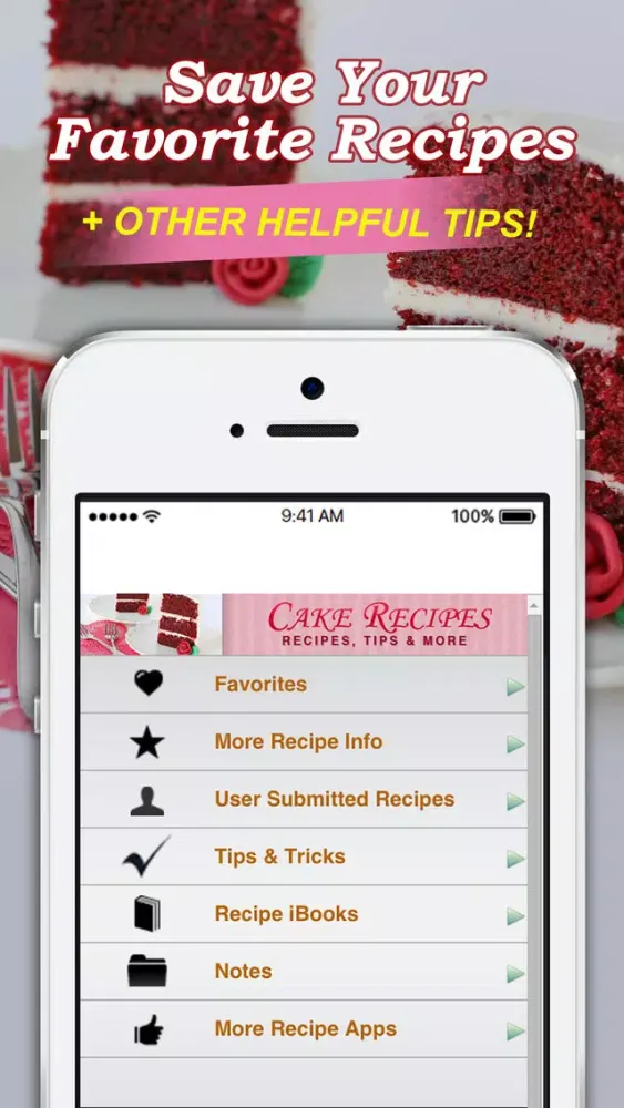 Скриншоты Cake Recipes!